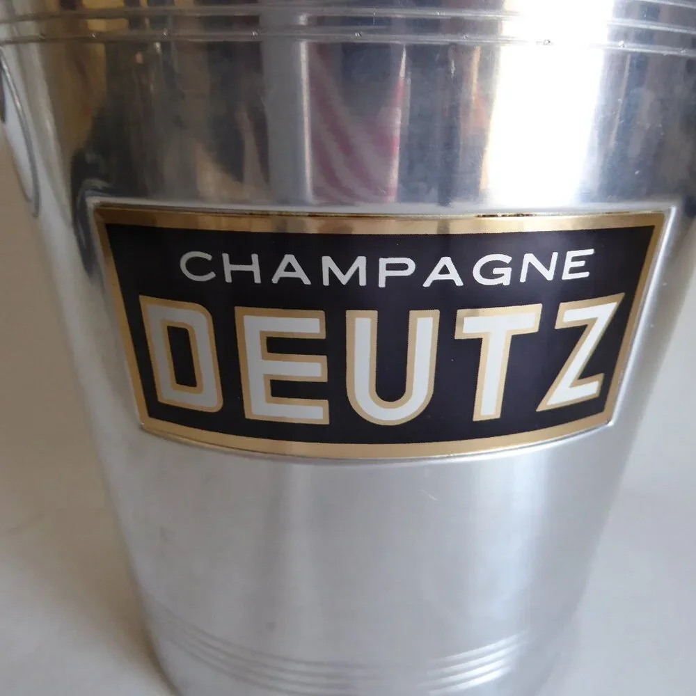 VINTAGE FRENCH CHAMPAGNE DEUTZ ALUMINUM ICE BUCKET COOLER CHILLER